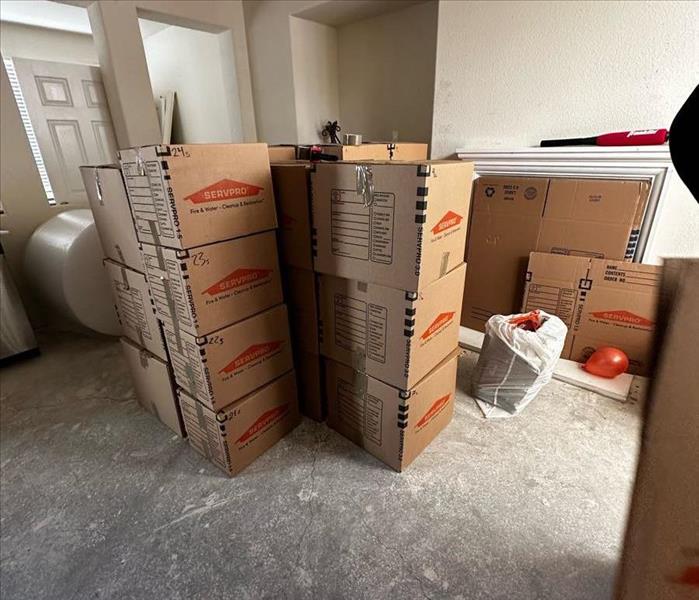 SERVPRO branded moving boxes